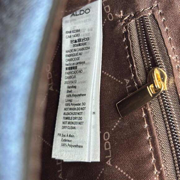 Aldo Mirama Top Handle Cross Body Bag w/ Gold Chain Blue Purse Handbag - Picture 9 of 11